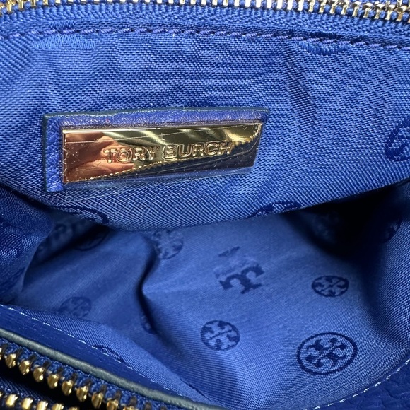 Tory Burch Harper Royal Blue Crossbody Shoulder Tote Bag EUC - Picture 11 of 14